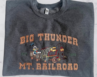 Embroidered Big Thunder Railroad Sweatshirt - Parks Fan Apparel