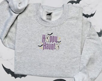 Happy Haunts geborduurd Halloween-sweater