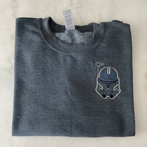 Cap.tai.n Re.x Sweatshirt, Embroidered Sweatshirt, Galaxy Sweatshirt