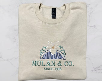 Embroidered Mulan Sweatshirt: Warrior Princess Style