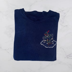 Boy on Cloud Sweatshirt, Embroidered, Never Grow Up