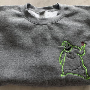 ブギーの準備ができたスウェットシャツ、ハロウィン刺繍スウェットシャツ、刺繍スウェットシャツ、ハロウィンパーティーウェア
