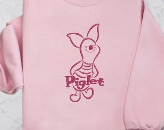 Piglet Vintage Inspired Embroidered Sweatshirt
