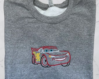 Gesticktes Red Lightning Car Sweatshirt