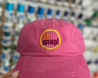 Oh Snap Embroidered Baseball Cap - Theme Park Hat