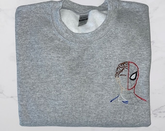 Besticktes Half Spider-Man Sweatshirt