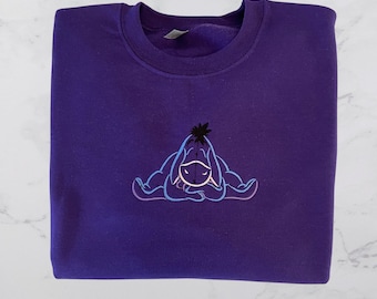 Eeyore Inspired Sweatshirt, Hundred Acre Woods Inspired Embroidery
