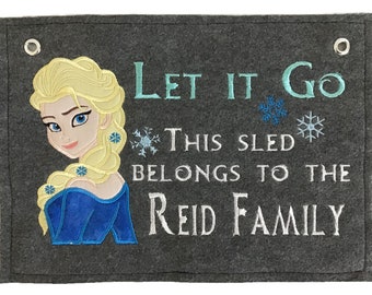 Stroller Tag, Disney inspired stroller tag, Stroller Spotter for Disney Parks, Frozen inspired Tag, Personalized stroller tag, Princess Tag