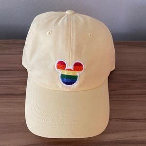 Chapeau de fierté, chapeau arc-en-ciel à oreilles de souris, casquette de baseball pour parc à thème