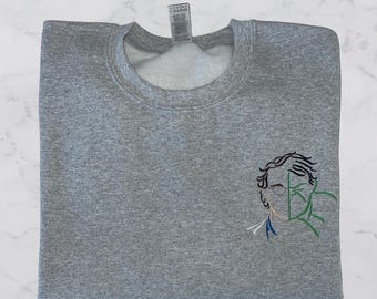 Embroidered Half Genius Scientist Half Green Hero Sweatshirt
