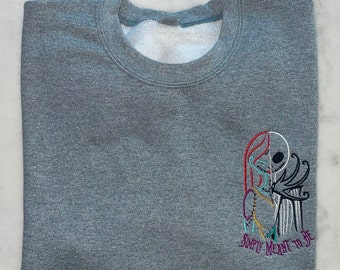 Moletom bordado de casal de esqueletos: presente de Halloween para o Dia dos Namorados