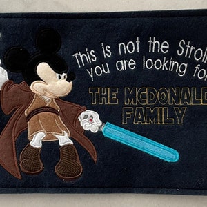 Personalized Mouse Stroller Tag: Theme Park Stroller Spotter