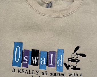Sudadera bordada con conejo retro: diseño de inspiración vintage