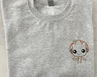 Embroidered Little Tree Sweatshirt: Hero Music Inspired