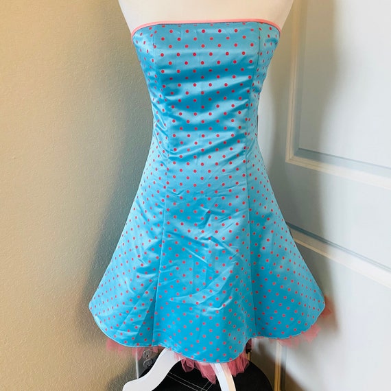 Gunne sax strapless polka dot dress