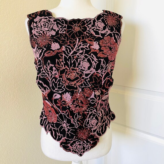 Vintage tadashi glitter top