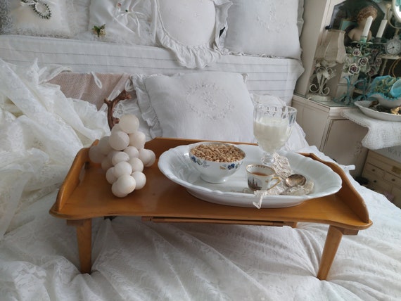 Antique Tray France Bed Tray Bookend Wood Serving Tray Wooden Tray