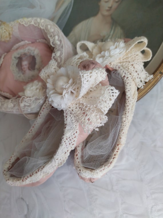 Romantic Vintage Kids Leather Ballet Shoes Baller… - image 4