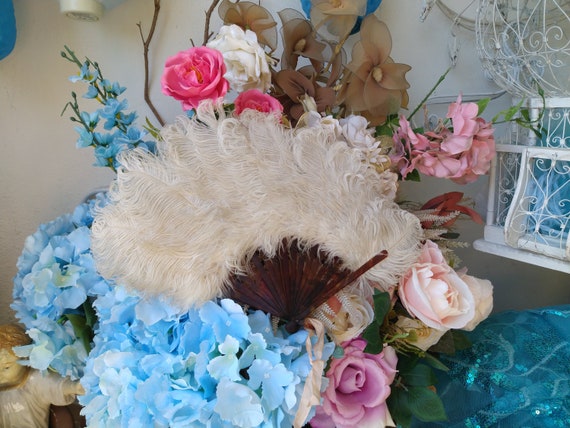 Rare: Antique Children’s Ostrich Feather Fan circa 19… - Gem