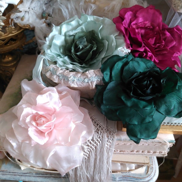 Green Silk Roses Etsy