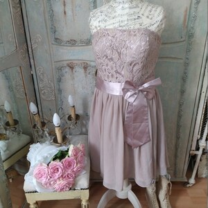 Charming brocante! Fantastic vintage dress, tulle, tutu, petticoat, pink, dusky pink, lace, wedding ball gown, around 1990, wedding dress