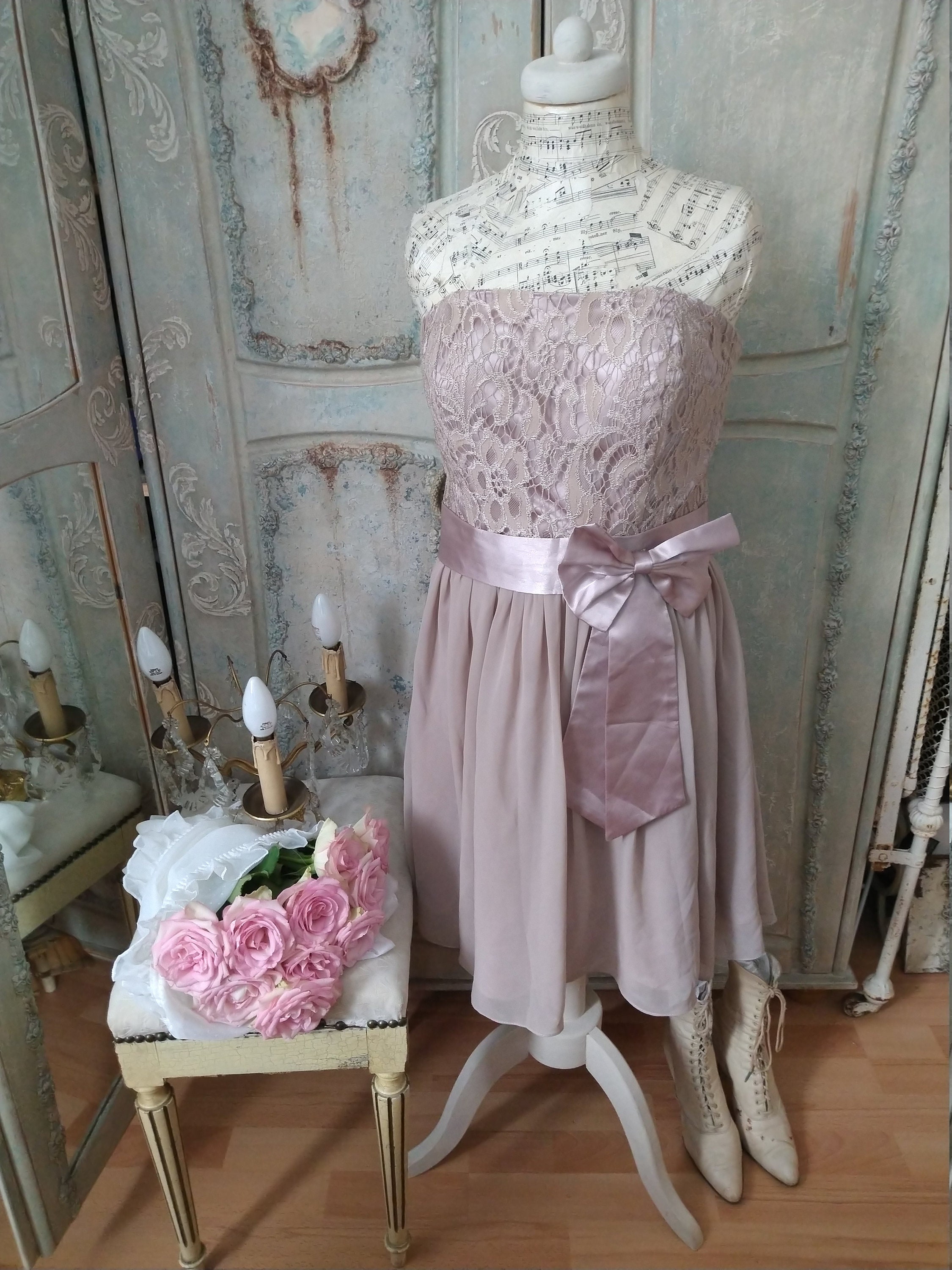 Charming Brocante! Fantastic Vintage Dress, Tulle, Tutu, Petticoat, Pink,  Dusky Pink, Lace, Wedding Ball Gown, Around 1990, Wedding Dress - Etsy  Israel