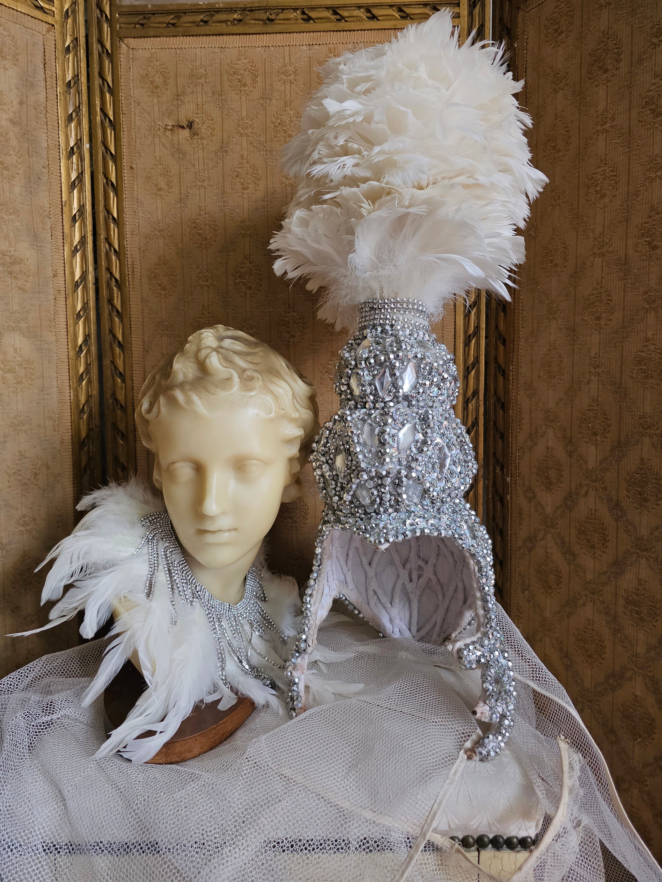 Revue Headdress Variety With Feathers 1950/70s Showgirl  display picture 3