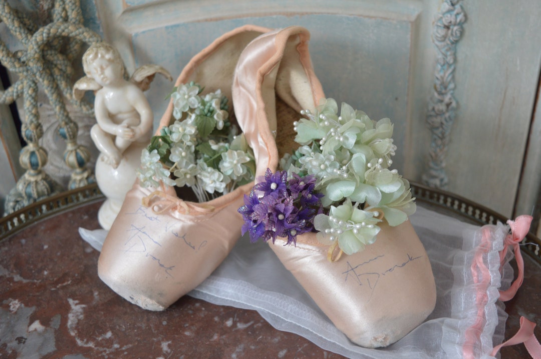 Collectible Old Ballet Shoes Pointe Shoes Signed Anna Dvorak Dances