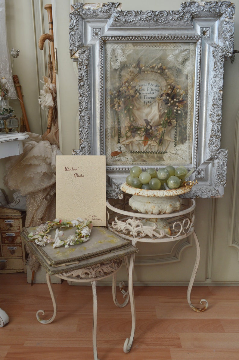 RAR: Antique votive picture Bridal Wreath Bridal Crown Wedding 1 RAR: Antique votive picture Bridal Wreath Bridal Crown Wedding 1