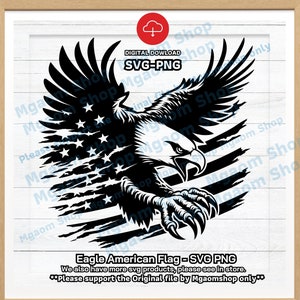 American Eagle Flag SVG: Patriotic USA Design (Digital Download)