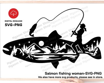 Download Girl Fishing Svg Etsy