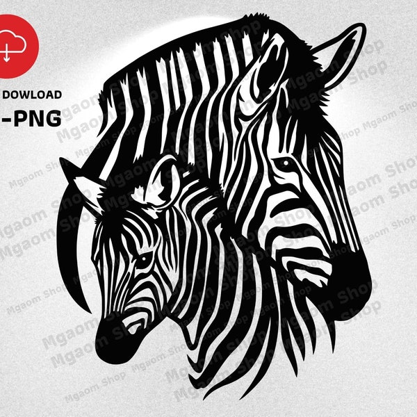 Zebra svg, Mama and baby Zebra svg, Zebra family svg, cute Zebra svg, baby zebra svg