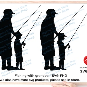 Fishing with Grandpa SVG: Daughter Fishing Buddy Design (Digital Download)