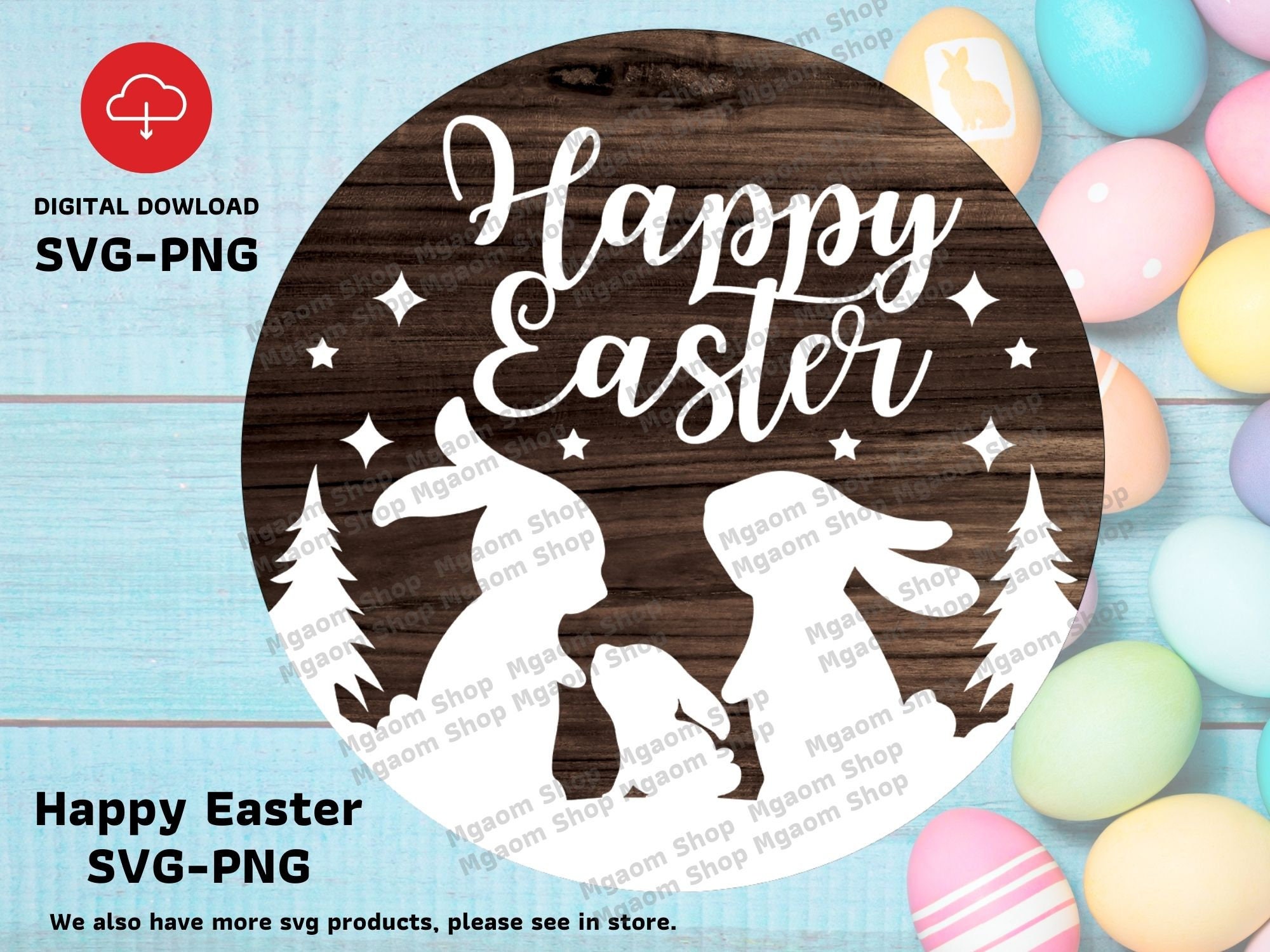 Download Easter Door Hanger SVG Happy Easter Wreath SVG family | Etsy