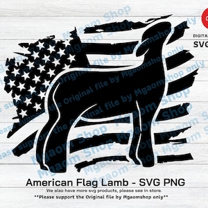 American Flag Lamb SVG PNG: Patriotic Farm Animal (Digital Download)