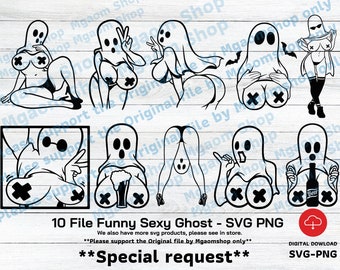 10 File Funny Sexy Ghost Svg,  Sexy Ghost Svg, Hallween Svg, Boo Svg, Sexy funny ghost Svg, Booty Halloween Svg, Svg for Halloween