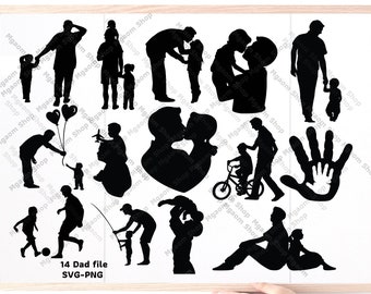 Papa SVG Bundle: Vatertag DIY Designs (Digitaler Download)