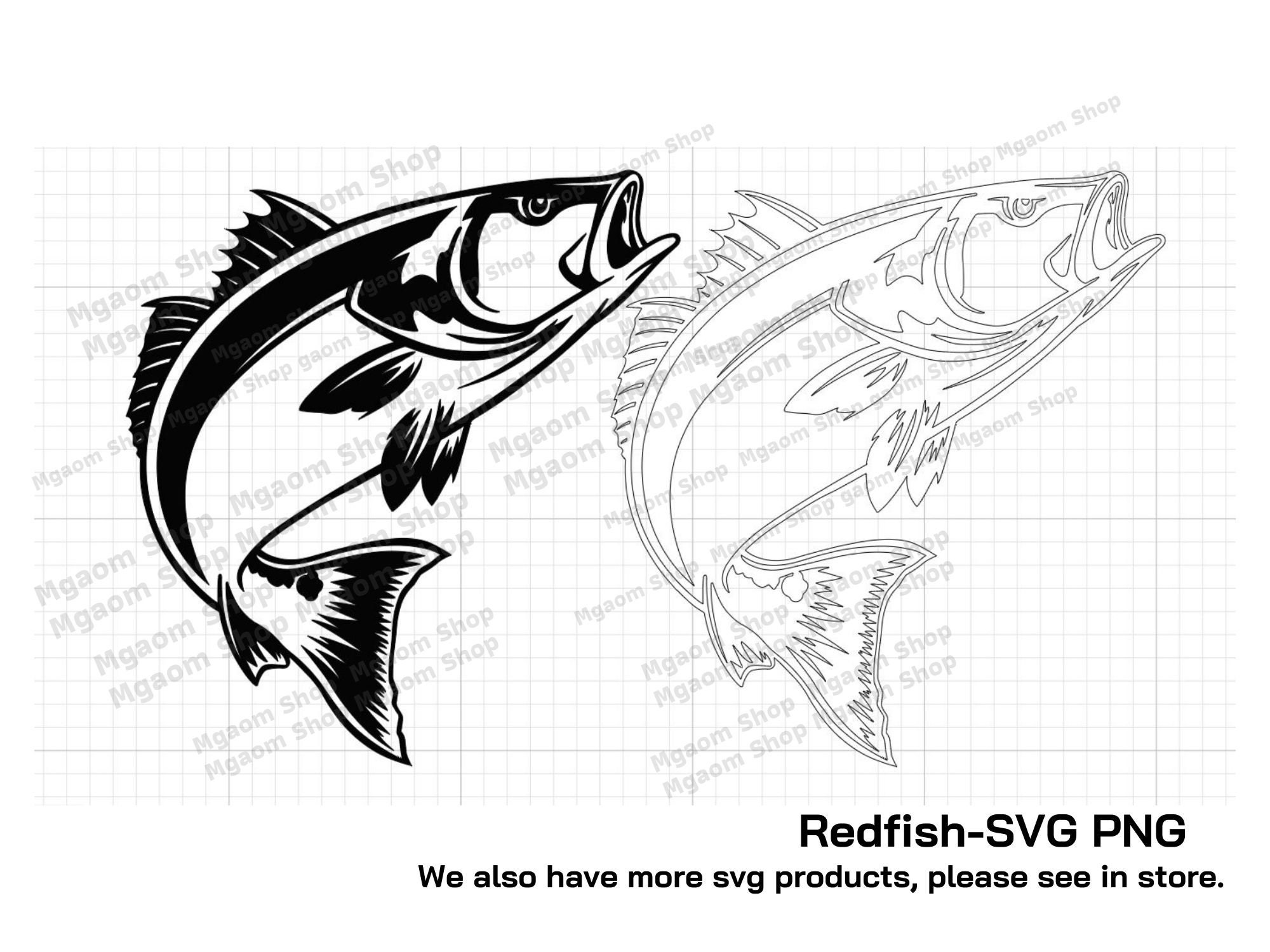 Redfish Svg Redfish Jumping Svg Red Drum Fish Svg Fishing - Etsy UK