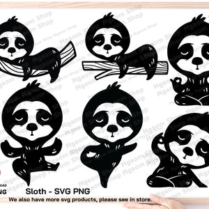 sloth svg, sloth mode svg, sloth yoga mode svg, funny sloth svg, Free bonus sloth mode svg file