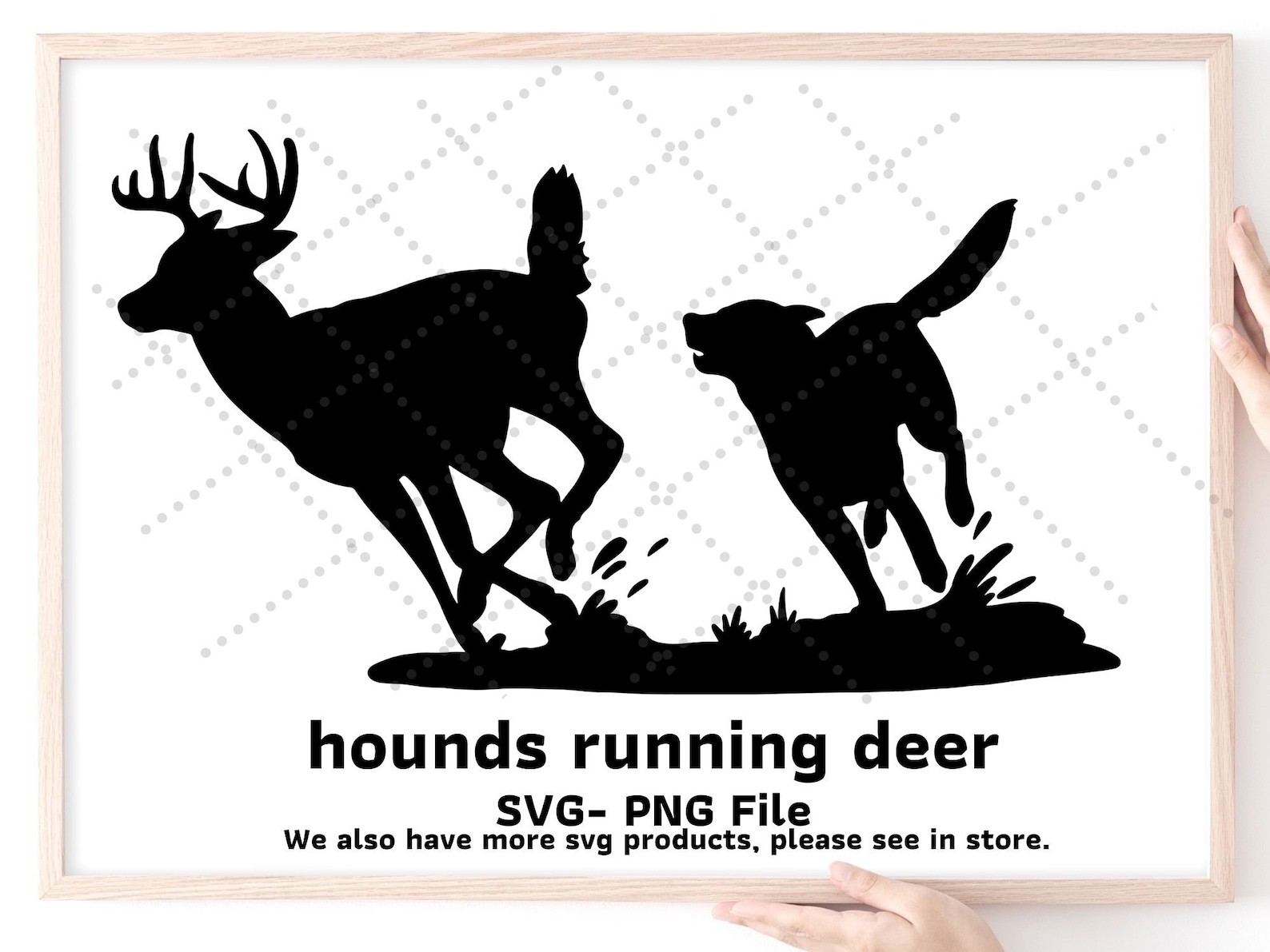 Hounds Running Deer SVG Hound Chasing Deer Svg Png File Svg Etsy