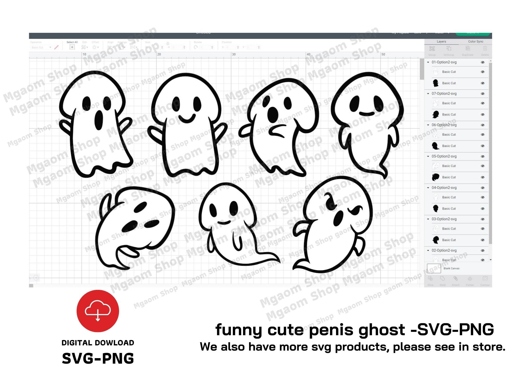 Ghost Svg Halloween Svg Funny Cute Penis Ghost Svg Boo Svg - Etsy