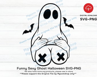 Sexy Ghost Halloween SVG, Funny Boo Halloween PNG (Digital Download)