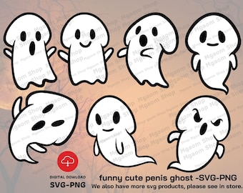 Funny Halloween Ghost SVG, Spooky Party Halloween PNG (Digital Download)