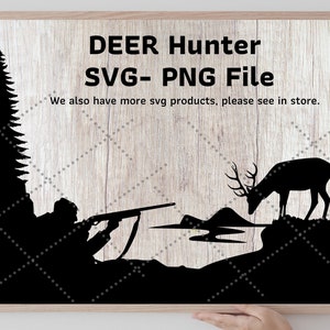 Deer Hunting Scene SVG: Hunter Family Design (Digital Download)
