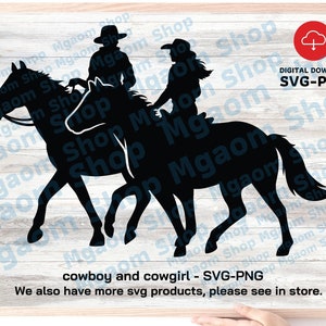 カウボーイとカウガールの svg、カウボーイの svg、カウガールの svg、ロマンチックなカップルの svg、西部のカップルの svg、恋人の svg ファイル、バレンタインの svg