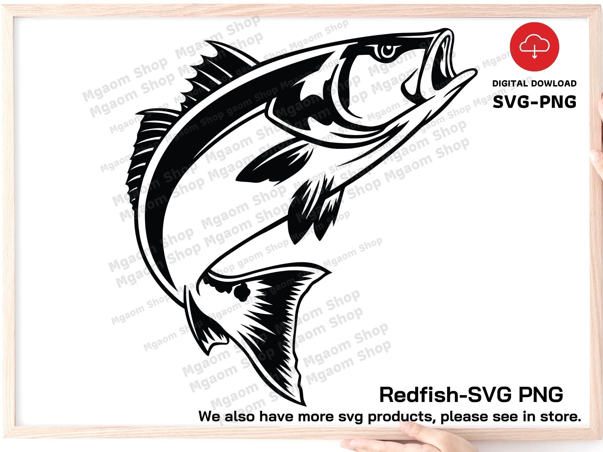 Redfish svg Redfish jumping Svg Red Drum fish svg Fishing Etsy