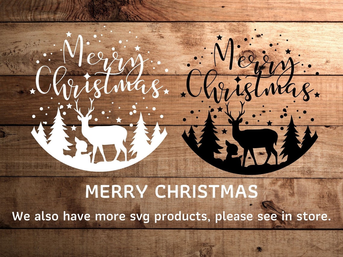 Merry Christmas Door Hanger Digital Cut Files Christmas Svg - Etsy