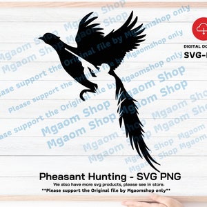 Faisan chasse SVG, faisan SVG, faisan volant SVG, chasse SVG, SVG pour chasseur