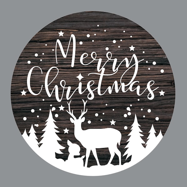 Merry Christmas Türhänger Digital Cut File, Weihnachten Svg Plotterdatei, Weihnachten Türhänger Svg