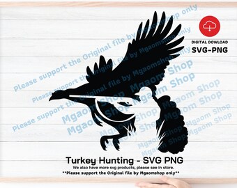 Turkey Hunting Svg, Turkey Svg, Turkey flying svg, Hunting Svg, Svg for hunter